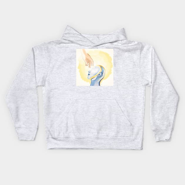 Touched By Divinity Kids Hoodie by MaxencePierrard